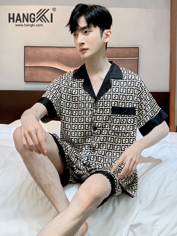 TN21 - Đồ Ngủ Pijama Nam Lụa Ngắn
