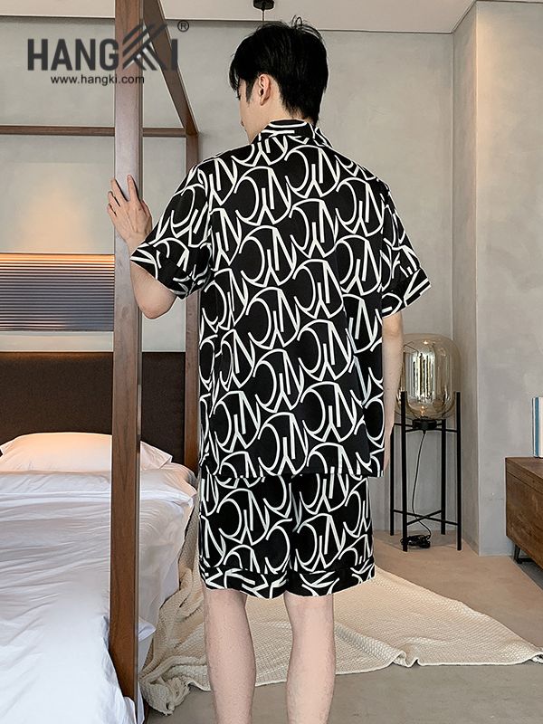 TN22 - Đồ Ngủ Pijama Nam Lụa Ngắn