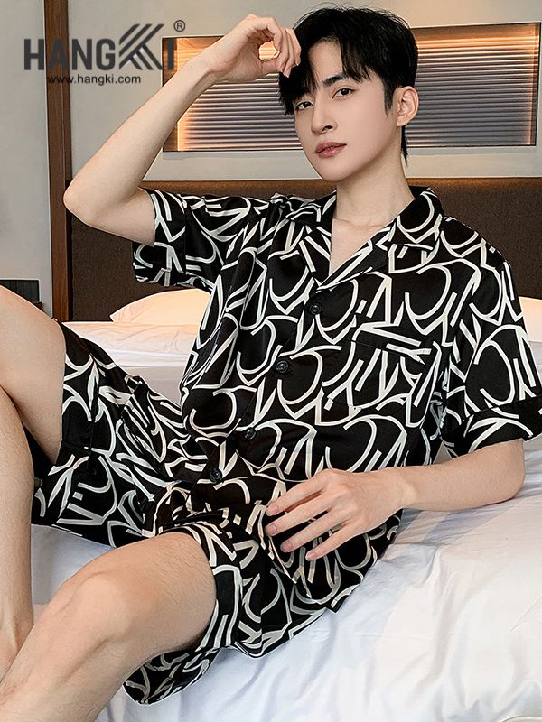 TN22 - Đồ Ngủ Pijama Nam Lụa Ngắn