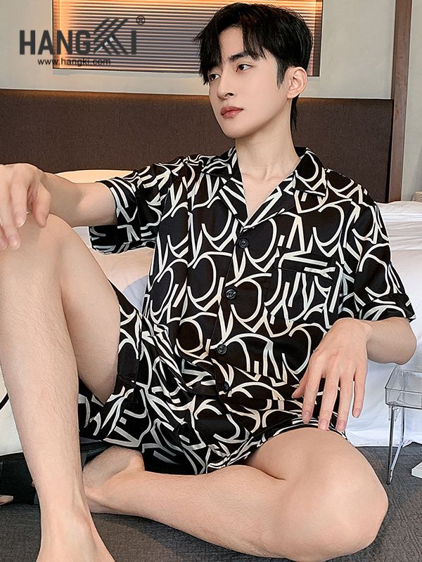 TN22 - Đồ Ngủ Pijama Nam Lụa Ngắn