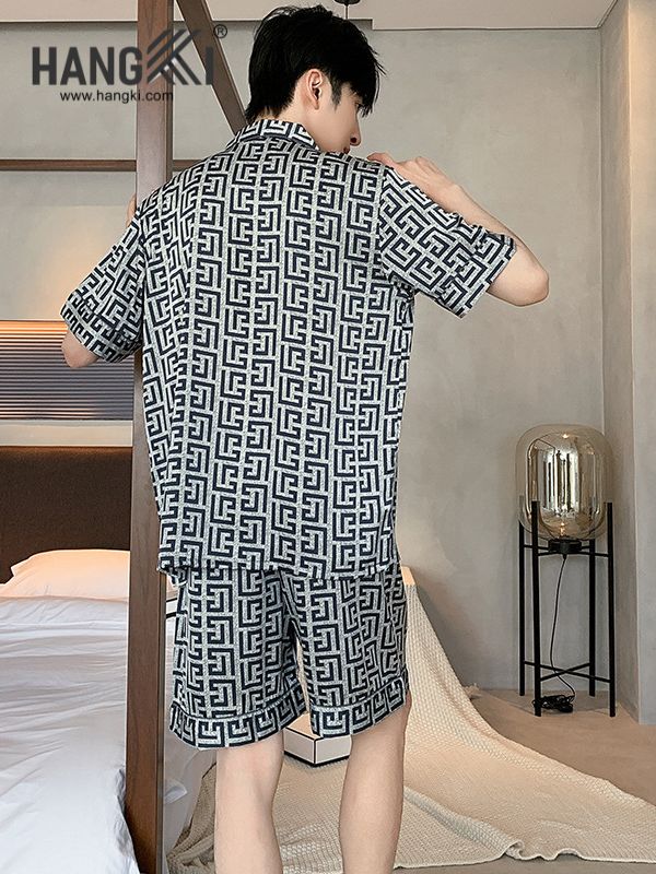 TN24 - Đồ Ngủ Pijama Nam Lụa Ngắn