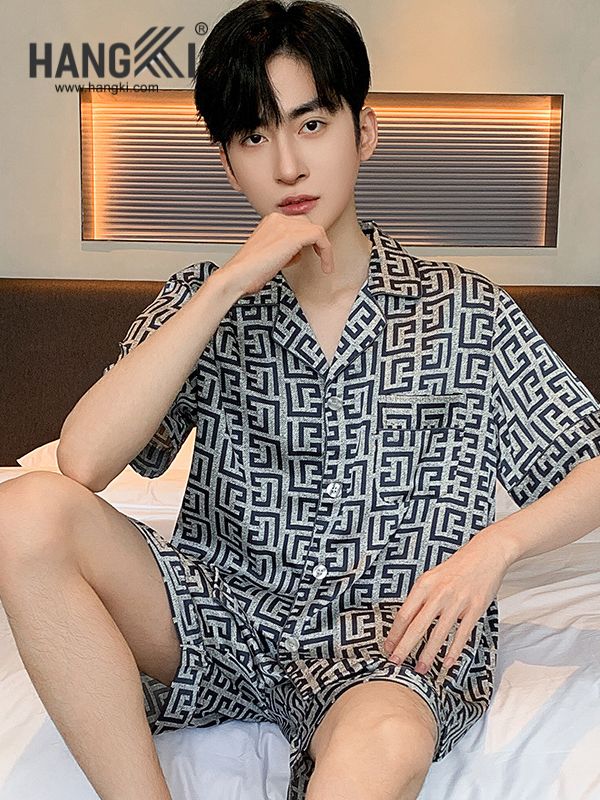 TN24 - Đồ Ngủ Pijama Nam Lụa Ngắn