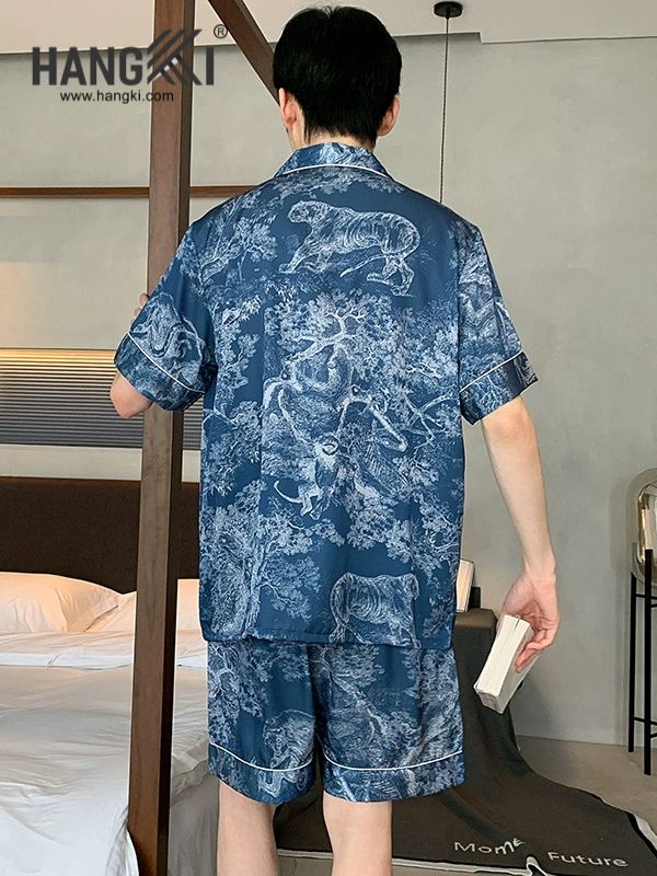 TN26 - Đồ Ngủ Pijama Nam Lụa Ngắn