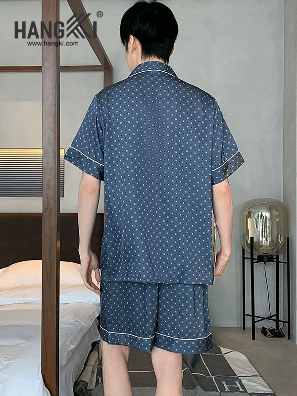 TN27 - Đồ Ngủ Pijama Nam Lụa Ngắn