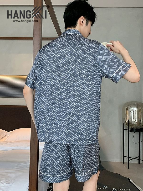 TN28 - Đồ Ngủ Pijama Nam Lụa Ngắn