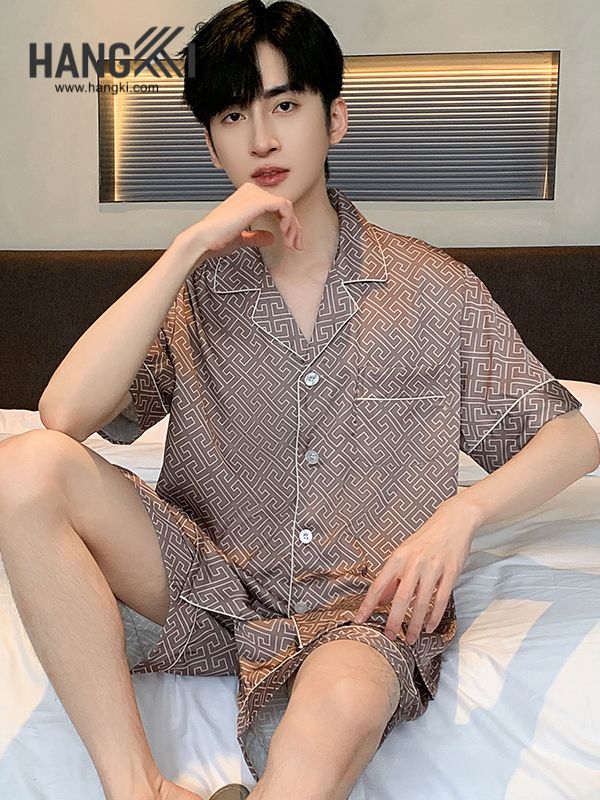 TN28 - Đồ Ngủ Pijama Nam Lụa Ngắn