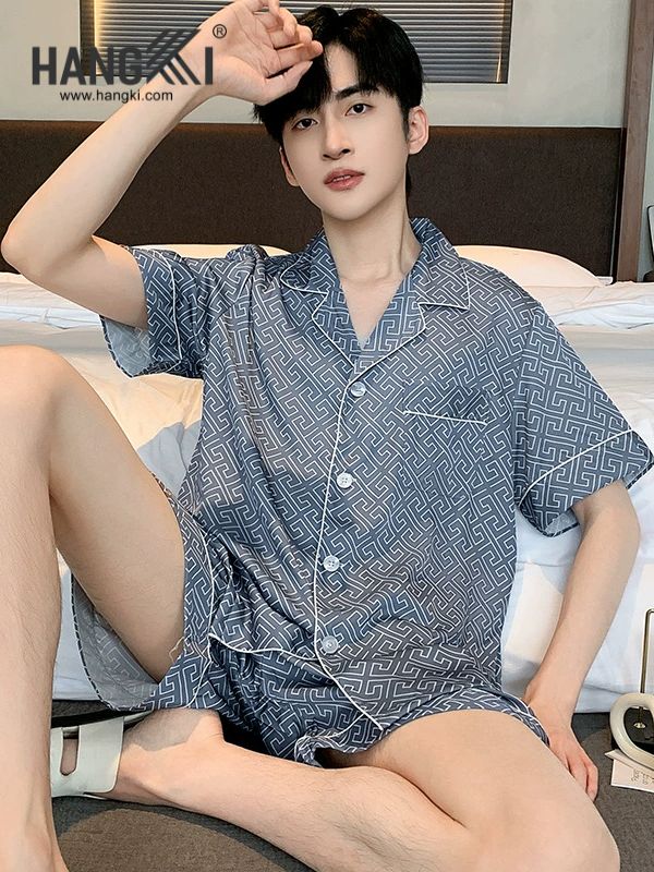 TN28 - Đồ Ngủ Pijama Nam Lụa Ngắn