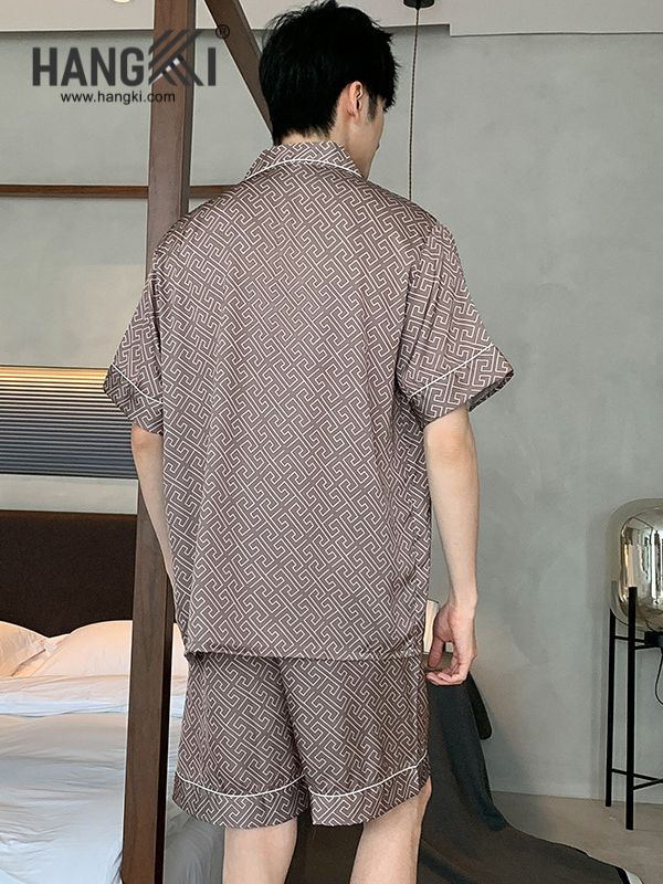 TN28 - Đồ Ngủ Pijama Nam Lụa Ngắn