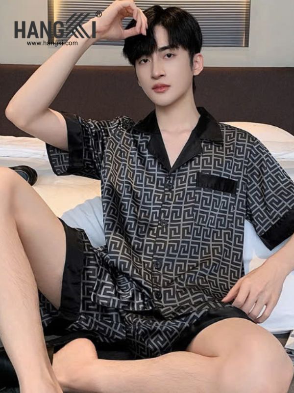TN29 - Đồ Ngủ Pijama Nam Lụa Ngắn