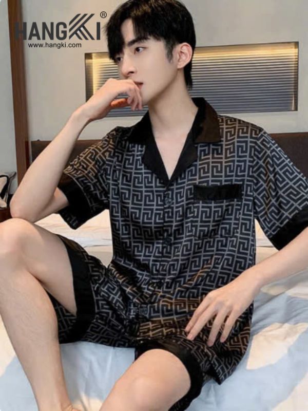TN29 - Đồ Ngủ Pijama Nam Lụa Ngắn