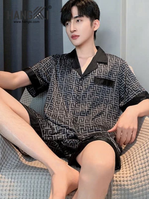 TN29 - Đồ Ngủ Pijama Nam Lụa Ngắn