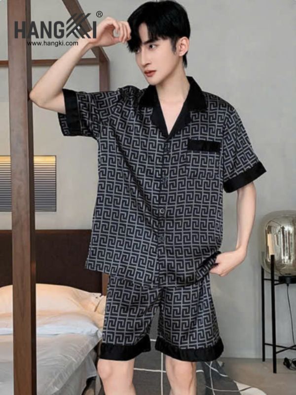TN29 - Đồ Ngủ Pijama Nam Lụa Ngắn
