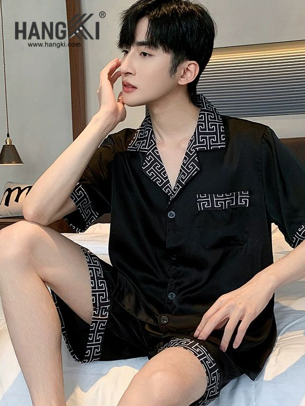 TN30 - Đồ Ngủ Pijama Nam Lụa Ngắn
