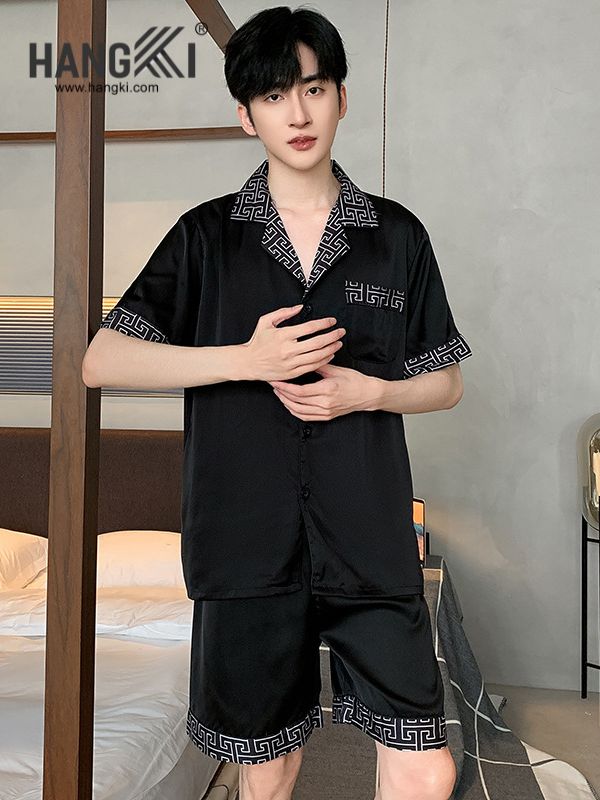 TN30 - Đồ Ngủ Pijama Nam Lụa Ngắn