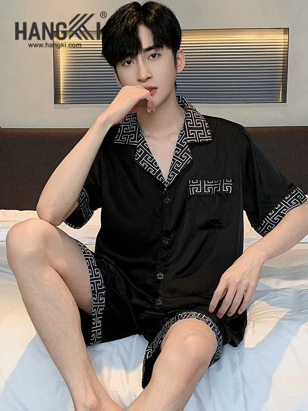 TN30 - Đồ Ngủ Pijama Nam Lụa Ngắn