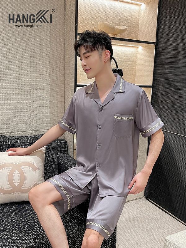 TN32 - Đồ Ngủ Pijama Nam Lụa Ngắn