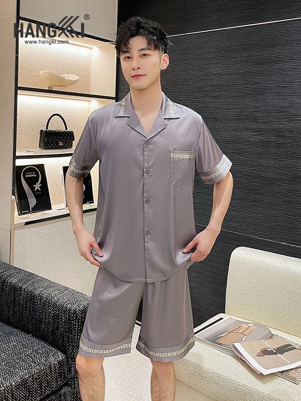 TN32 - Đồ Ngủ Pijama Nam Lụa Ngắn