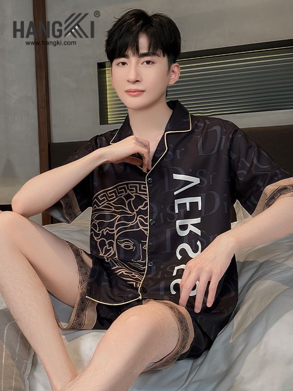 TN33 - Đồ Ngủ Pijama Nam Lụa Ngắn