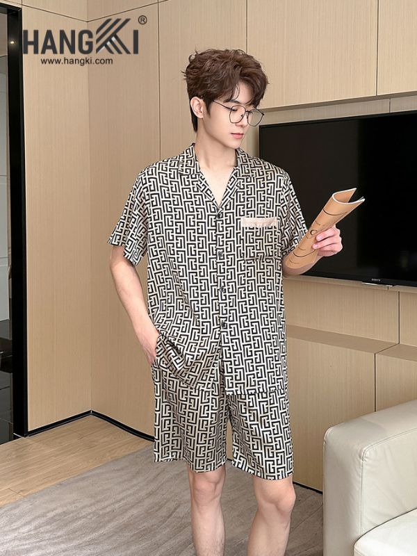 TN35 - Đồ Ngủ Pijama Nam Lụa Ngắn