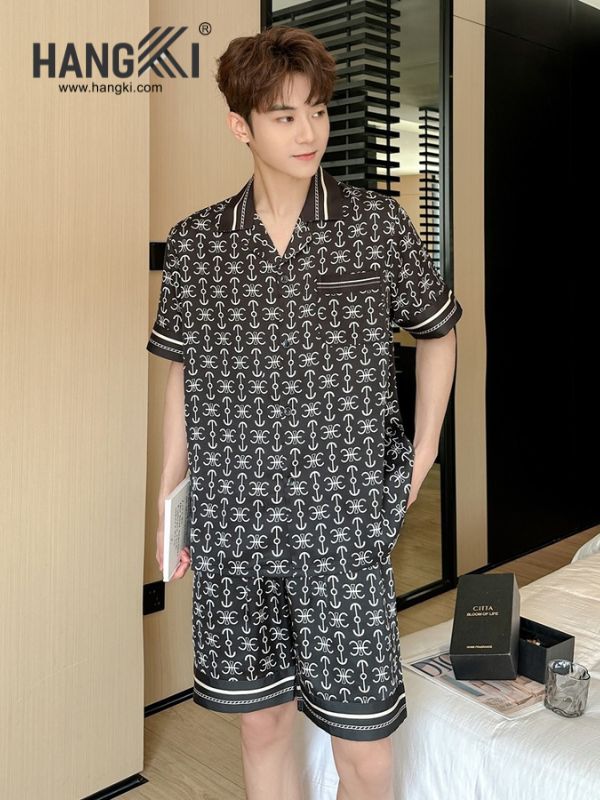 TN36 - Đồ Ngủ Pijama Nam Lụa Ngắn