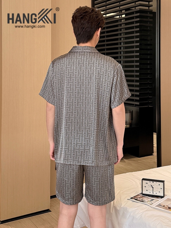TN38 - Đồ Ngủ Pijama Nam Lụa Ngắn