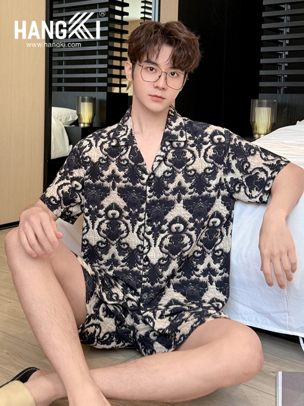 TN39 - Đồ Ngủ Pijama Nam Lụa Ngắn