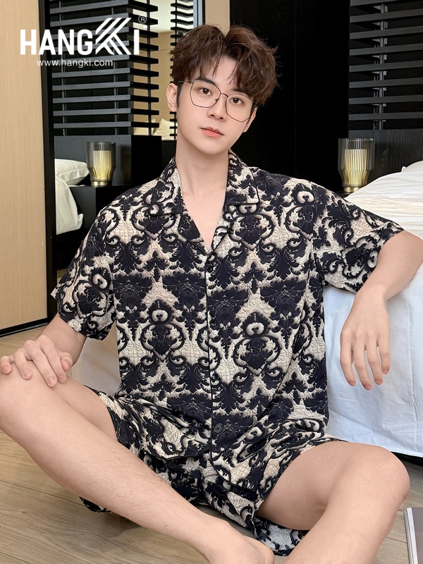 TN39 - Đồ Ngủ Pijama Nam Lụa Ngắn