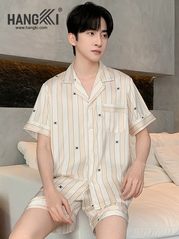 TN40 - Đồ Ngủ Pijama Nam Lụa Ngắn