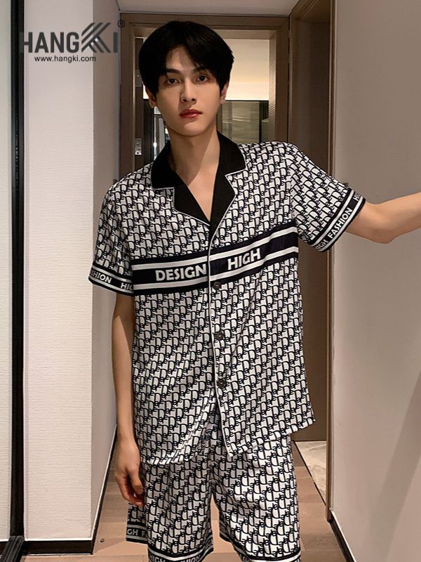 TN43 - Đồ Ngủ Pijama Nam Lụa Ngắn