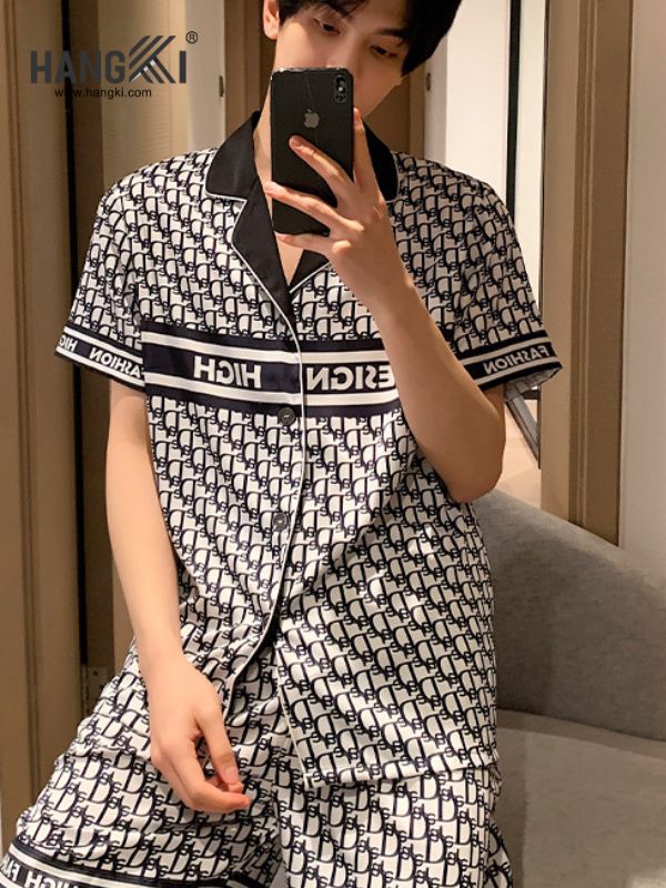 TN43 - Đồ Ngủ Pijama Nam Lụa Ngắn