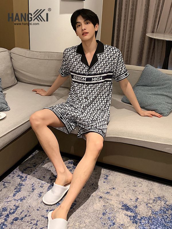 TN43 - Đồ Ngủ Pijama Nam Lụa Ngắn