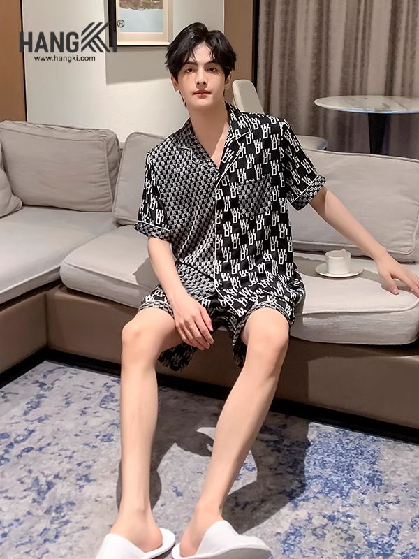 TN44 - Đồ Ngủ Pijama Nam Lụa Ngắn