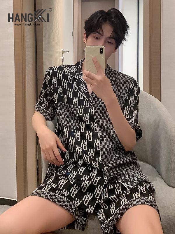 TN44 - Đồ Ngủ Pijama Nam Lụa Ngắn