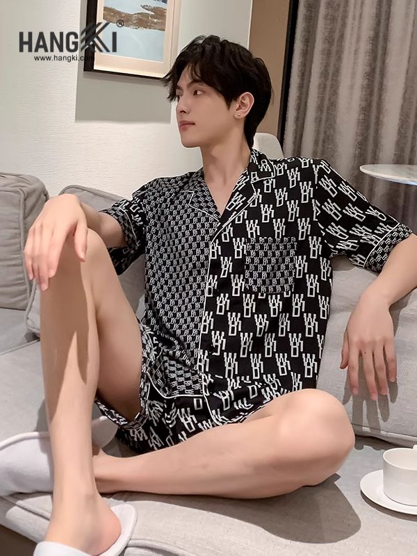 TN44 - Đồ Ngủ Pijama Nam Lụa Ngắn