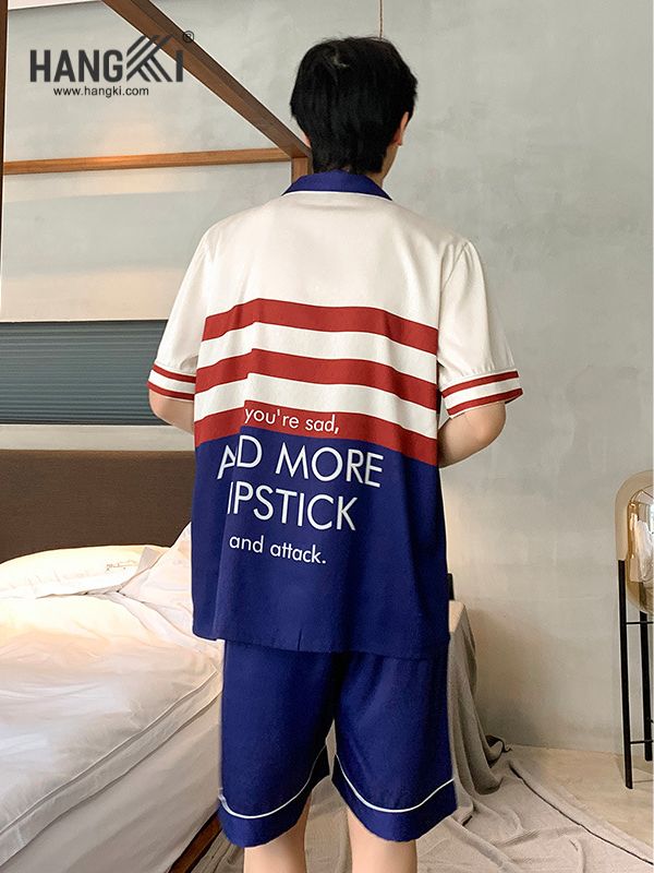 TN45 - Đồ Ngủ Pijama Nam Lụa Ngắn