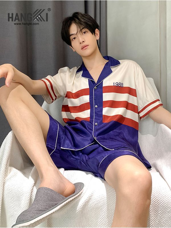 TN45 - Đồ Ngủ Pijama Nam Lụa Ngắn