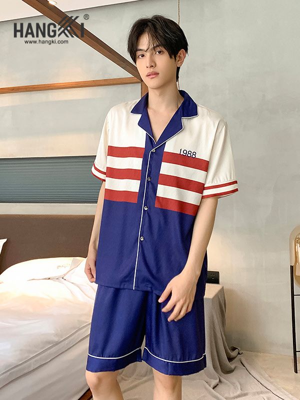 TN45 - Đồ Ngủ Pijama Nam Lụa Ngắn