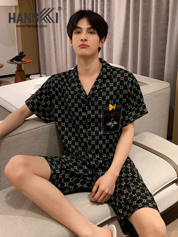 TN46 - Đồ Ngủ Pijama Nam Lụa Ngắn