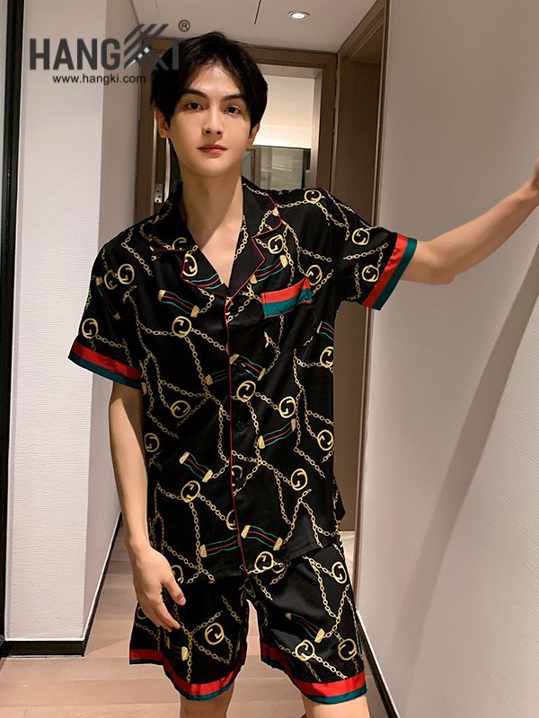 TN47 - Đồ Ngủ Pijama Nam Lụa Ngắn
