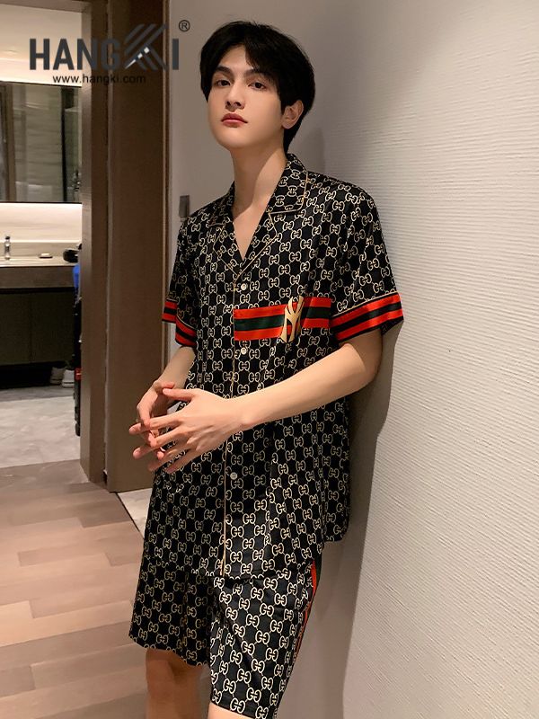 TN48 - Đồ Ngủ Pijama Nam Lụa Ngắn