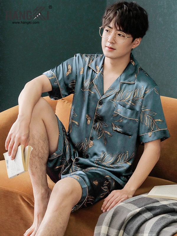 TN49 - Đồ Ngủ Pijama Nam Lụa Ngắn