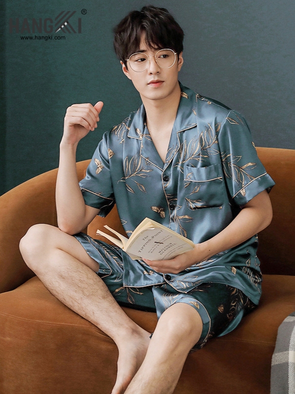 TN49 - Đồ Ngủ Pijama Nam Lụa Ngắn