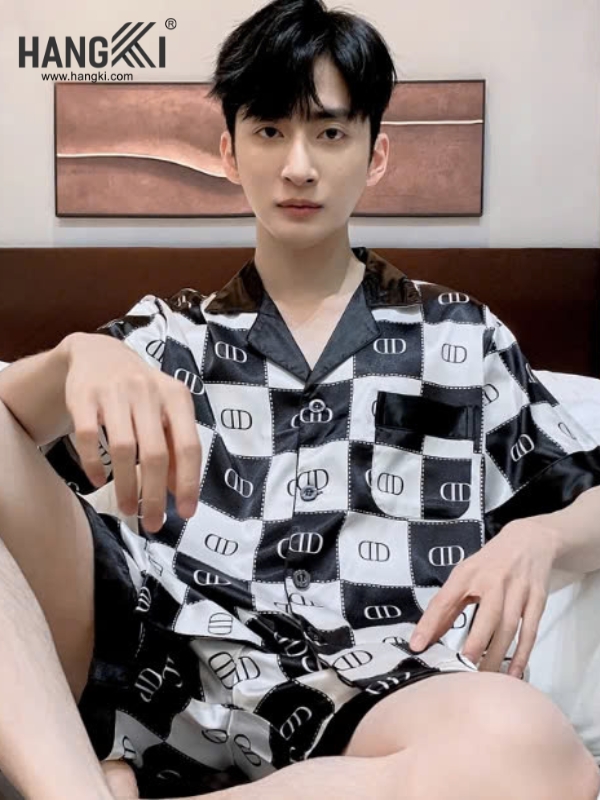 TN50 - Đồ Ngủ Pijama Nam Lụa Ngắn