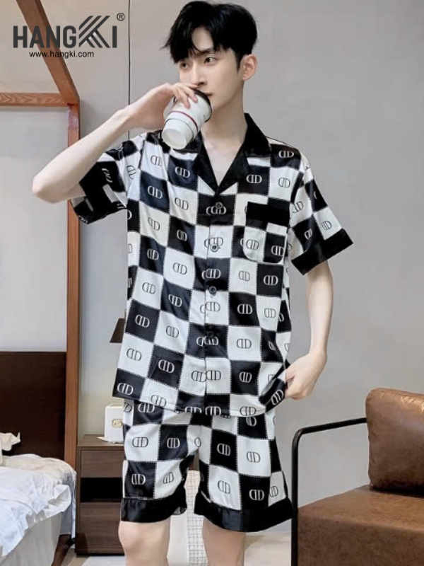 TN50 - Đồ Ngủ Pijama Nam Lụa Ngắn