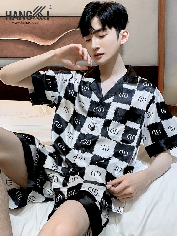 TN50 - Đồ Ngủ Pijama Nam Lụa Ngắn