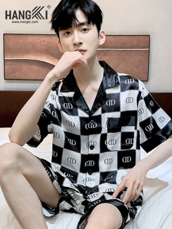 TN50 - Đồ Ngủ Pijama Nam Lụa Ngắn