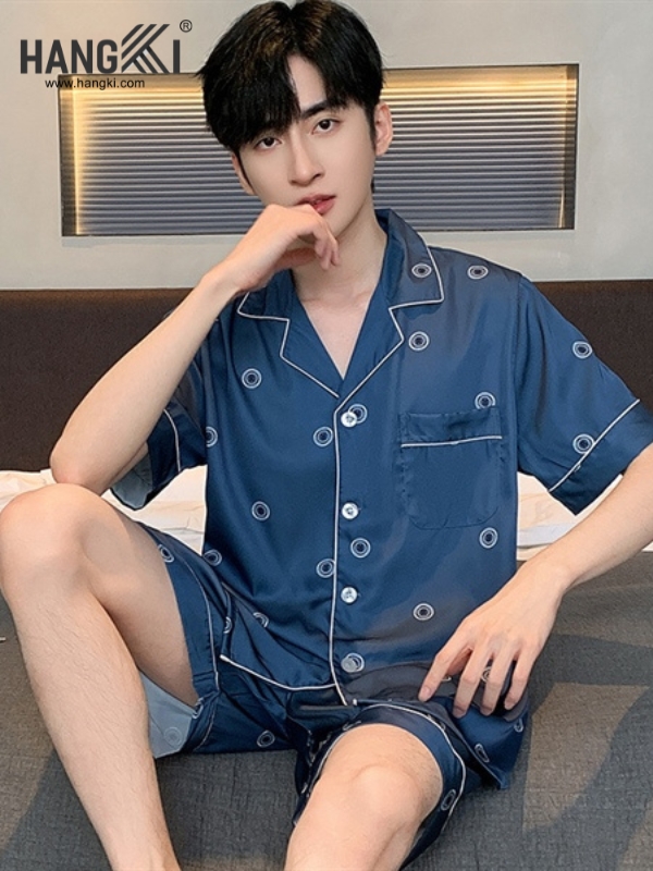 TN53 - Đồ Ngủ Pijama Nam Lụa Ngắn
