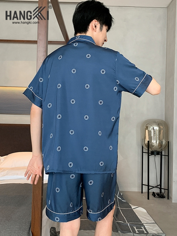 TN53 - Đồ Ngủ Pijama Nam Lụa Ngắn