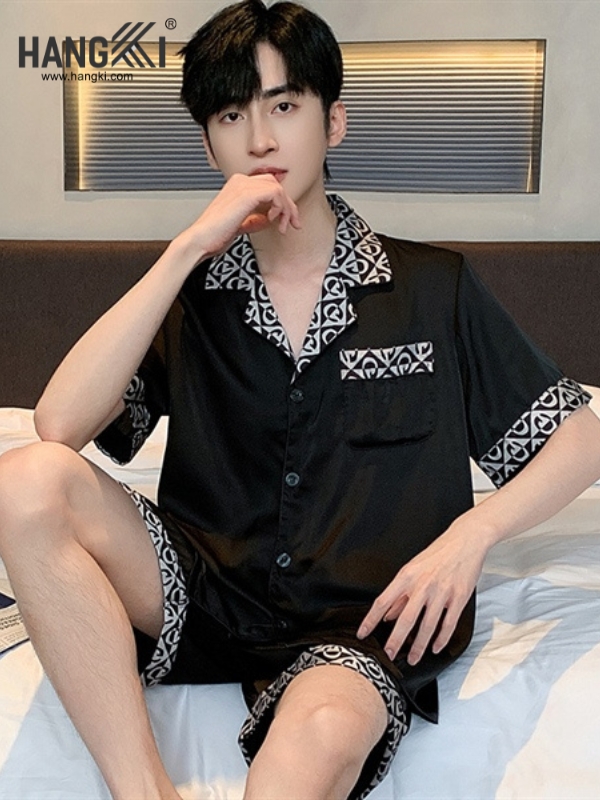 TN54 - Đồ Ngủ Pijama Nam Lụa Ngắn