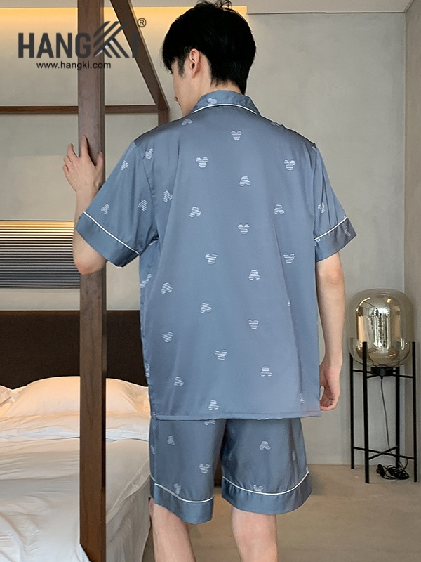 TN55 - Đồ Ngủ Pijama Nam Lụa Ngắn